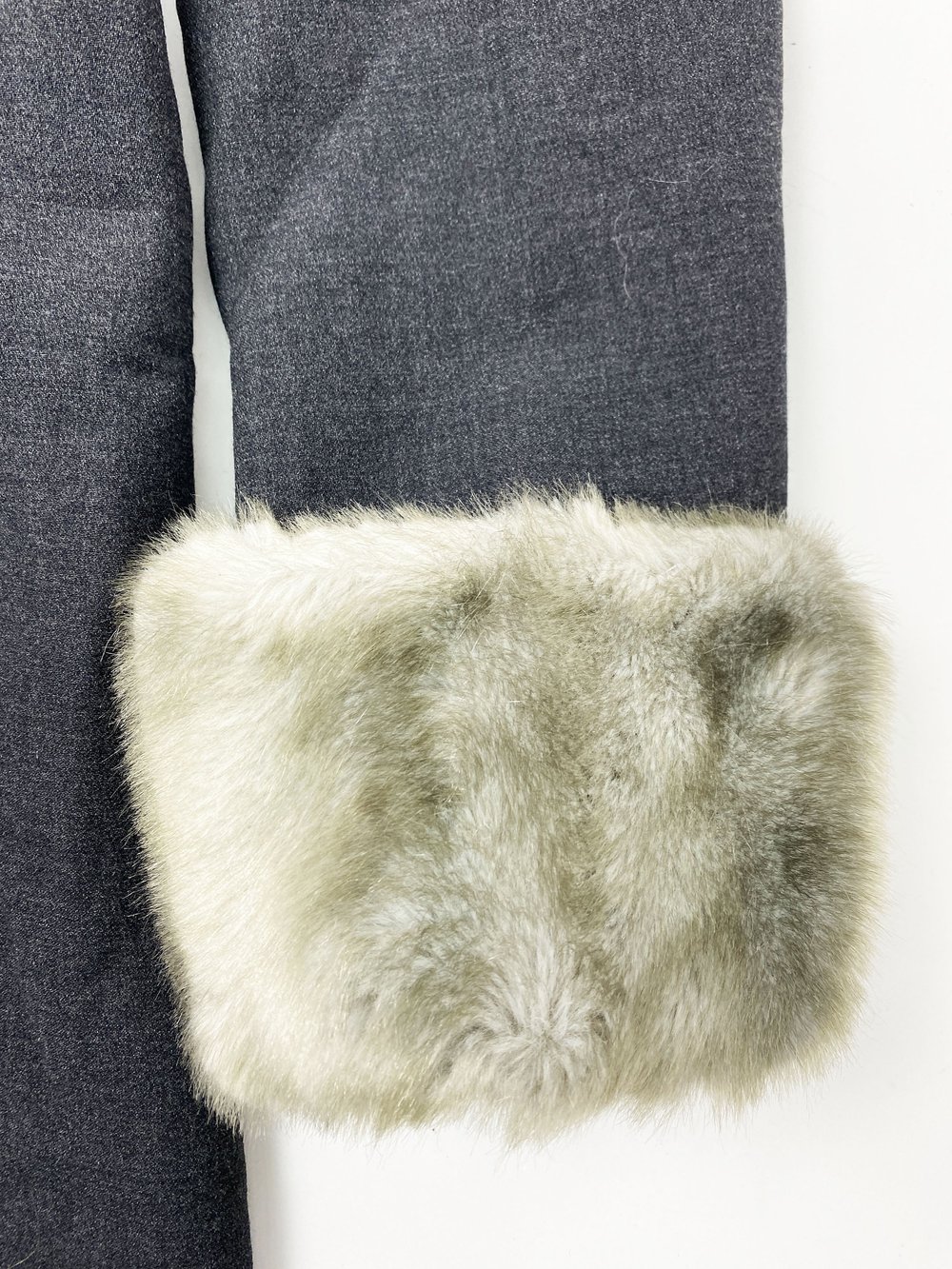 Moschino Couture F/W 1996 faux fur trim coat — JAMES VELORIA