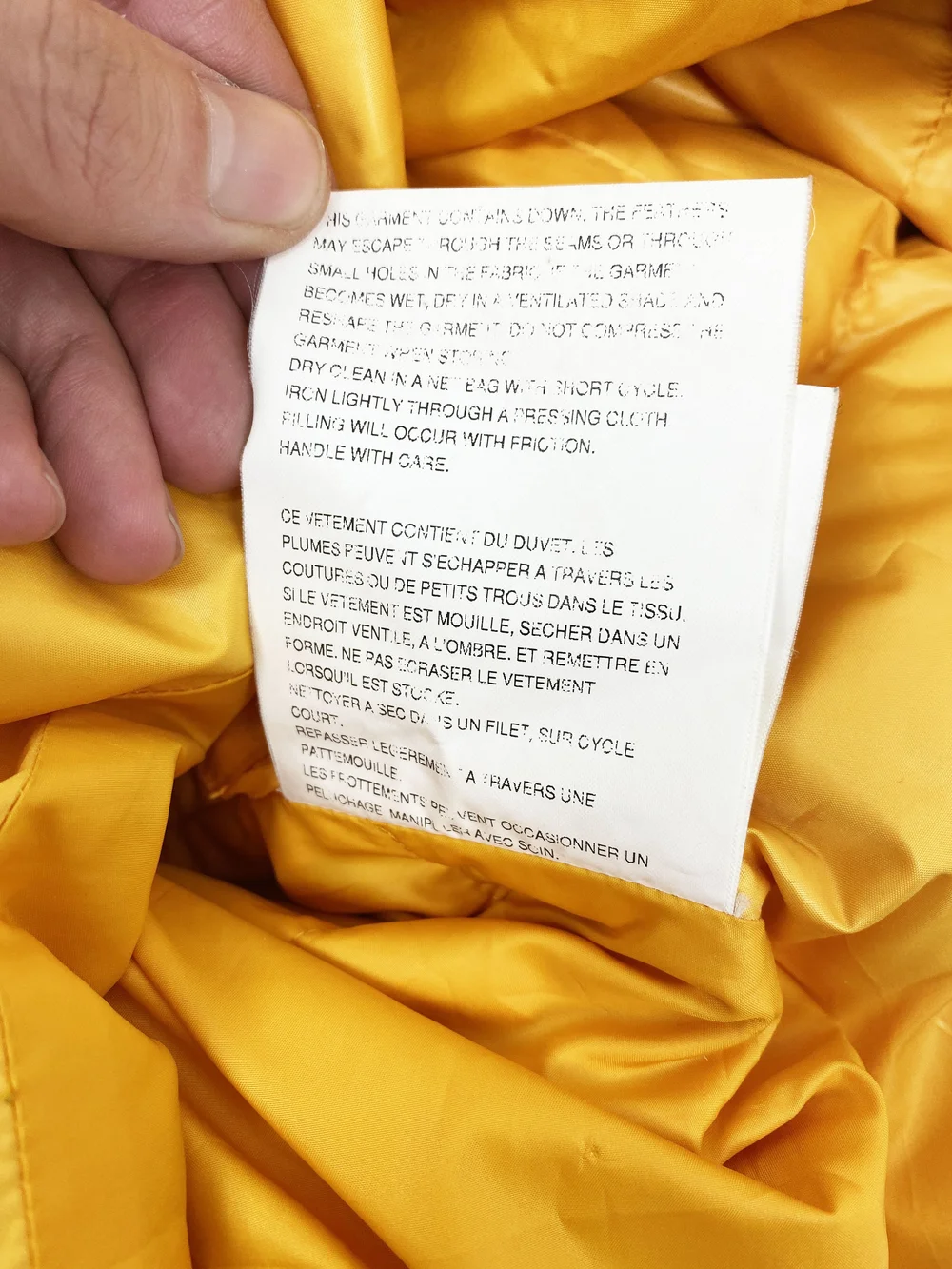 Junya Watanabe F/W 2004 yellow puffer jacket — JAMES VELORIA