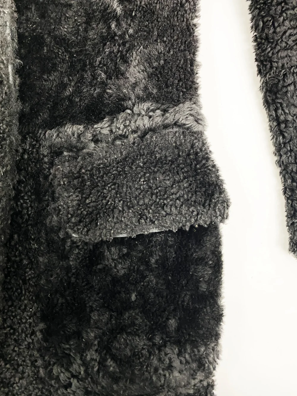 Gucci F/W 1995 black shearling coat — JAMES VELORIA