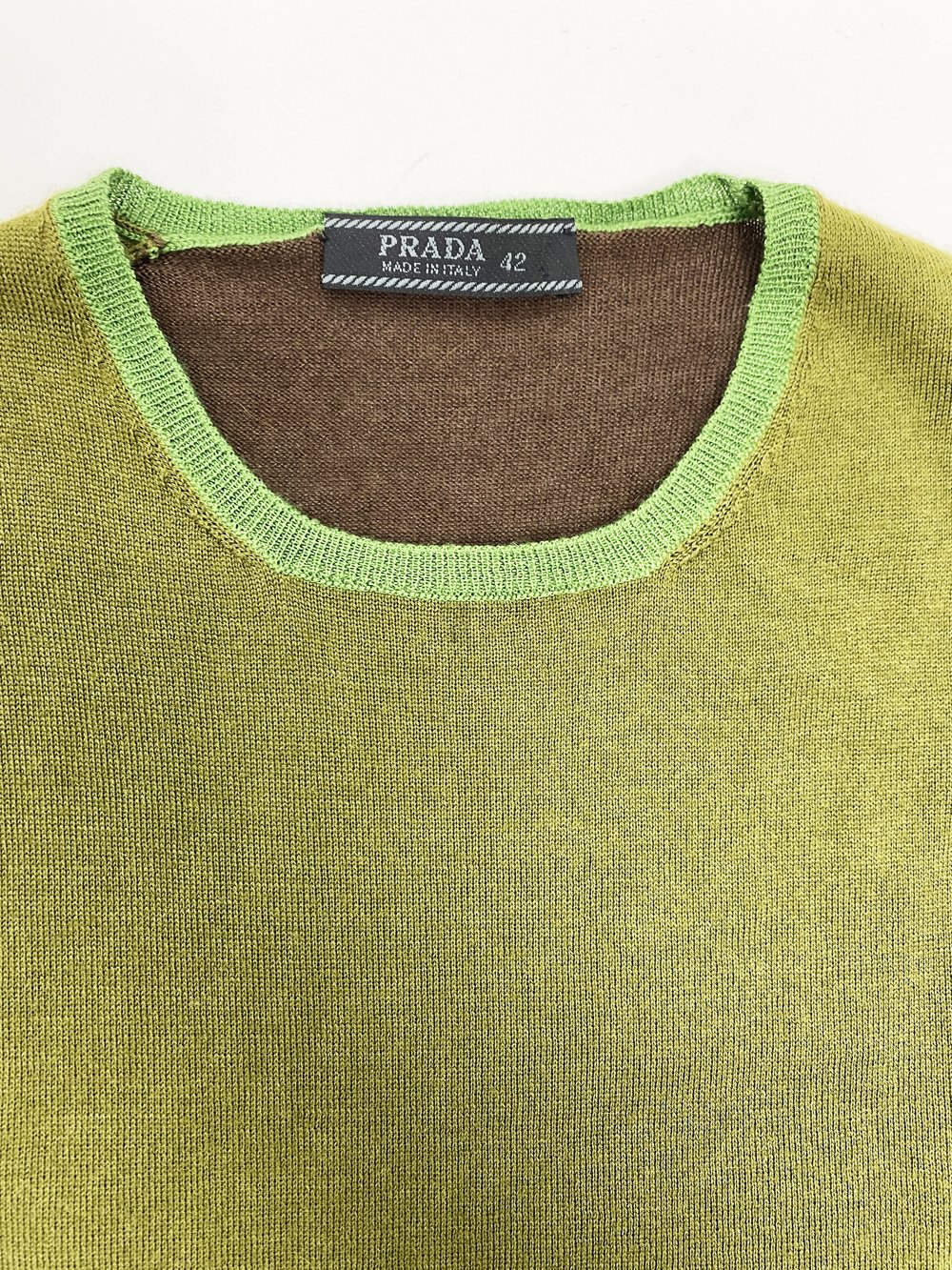 Prada F/W 1999 green cashmere vest — JAMES VELORIA
