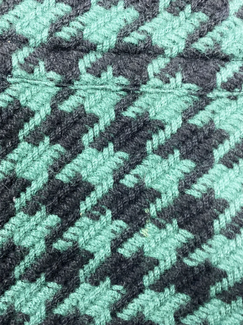 Moschino 90s green houndstooth toggle coat — JAMES VELORIA