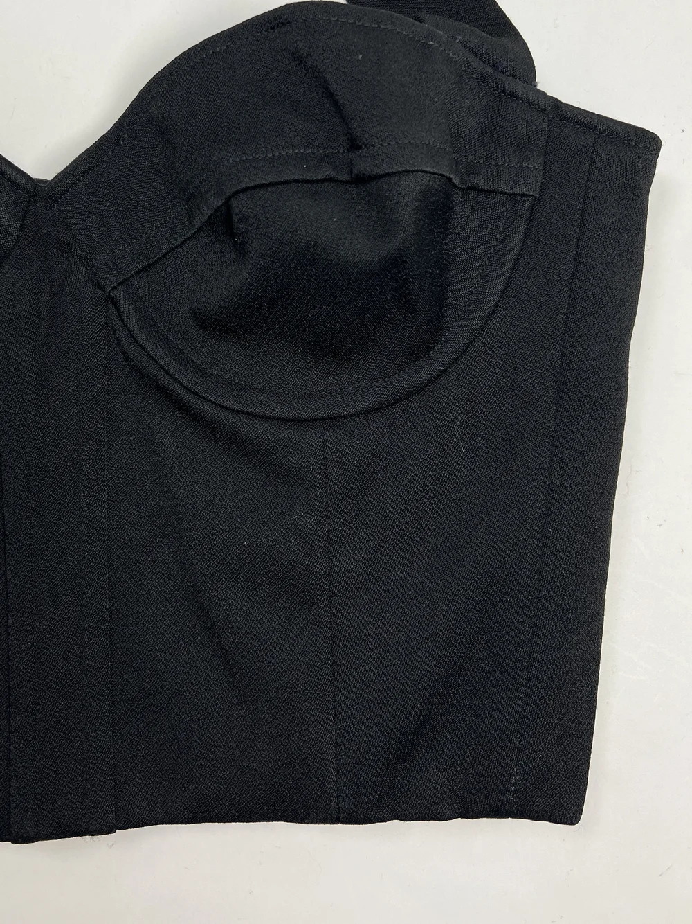 John Galliano F/W 2003 black satin bustier — JAMES VELORIA