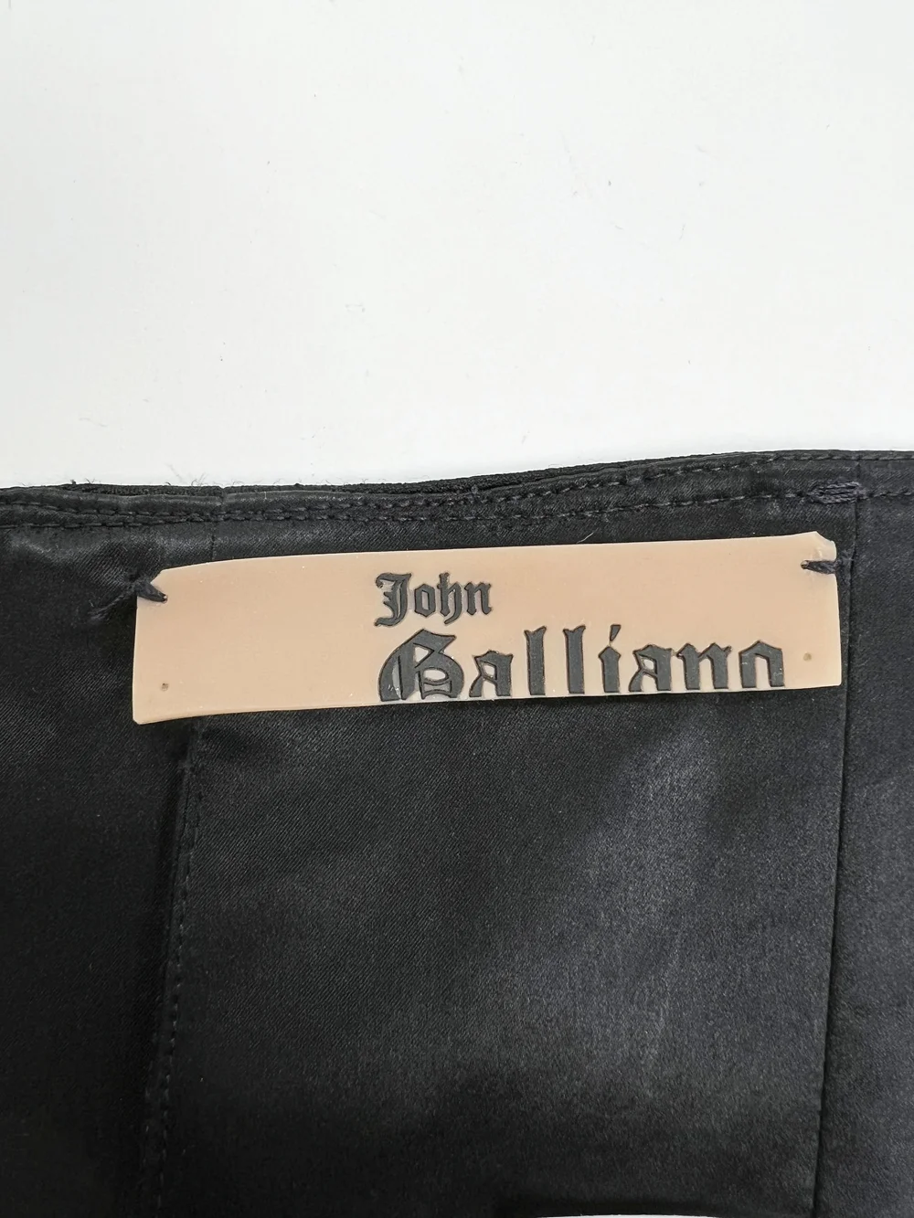 John Galliano F/W 2003 black satin bustier — JAMES VELORIA