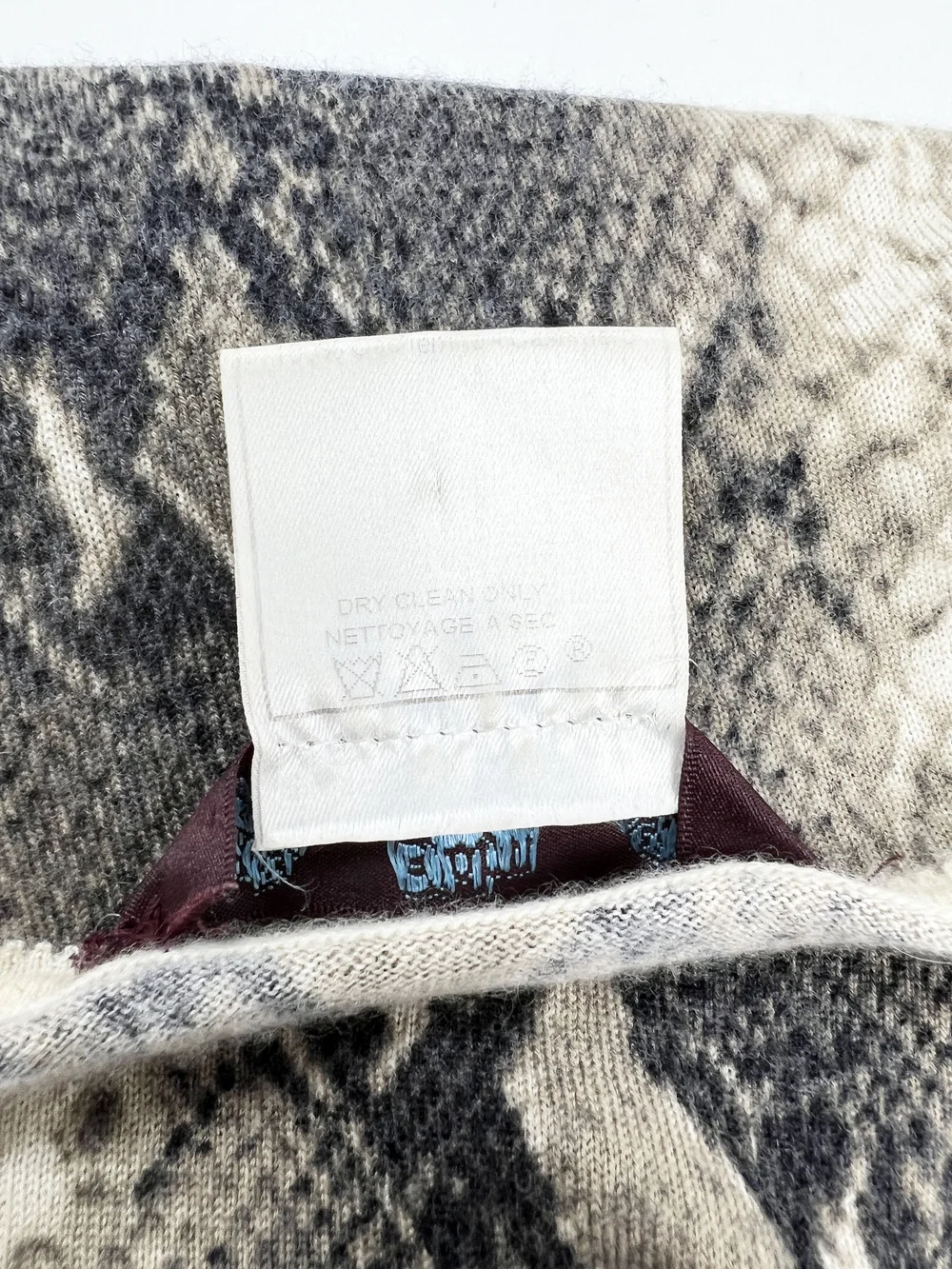 John Galliano S/S 2000 snake print cashmere top — JAMES VELORIA