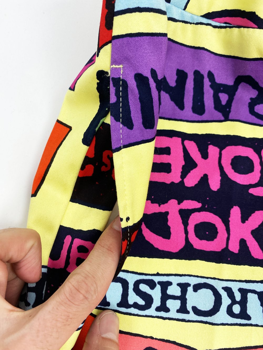 Stephen Sprouse 1988 punk rock sticker print pants — JAMES VELORIA