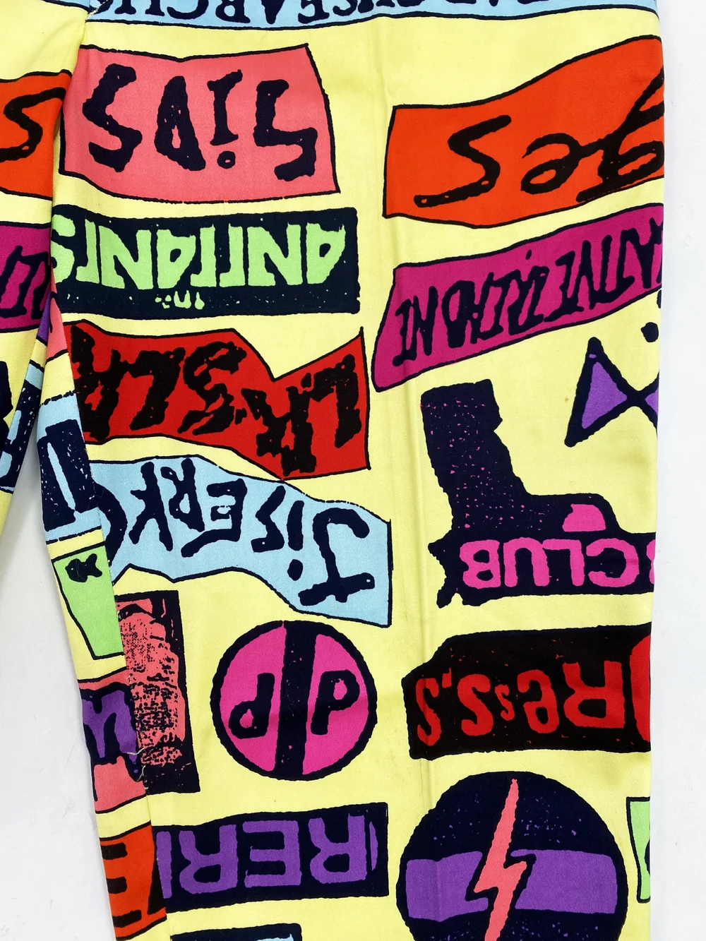 Stephen Sprouse 1988 punk rock sticker print pants — JAMES VELORIA