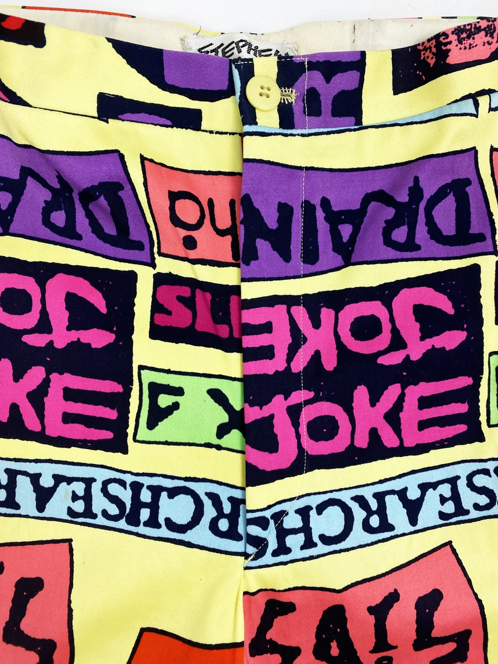 Stephen Sprouse 1988 punk rock sticker print pants — JAMES VELORIA