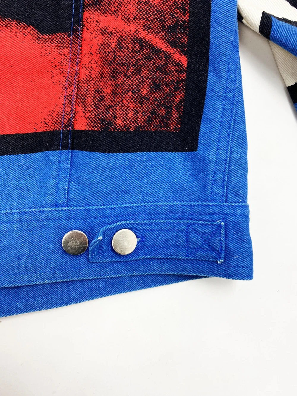 Stephen Sprouse 1988 hardcore print jean jacket — JAMES VELORIA