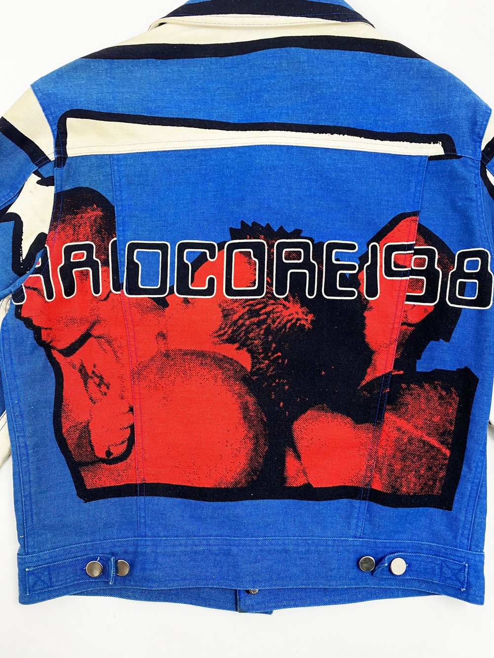 Stephen Sprouse 1988 hardcore print jean jacket — JAMES VELORIA