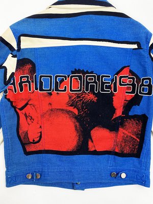 1988 Stephen Sprouse Rock Sticker Jacket from Club and Punk Rock 80's Scene