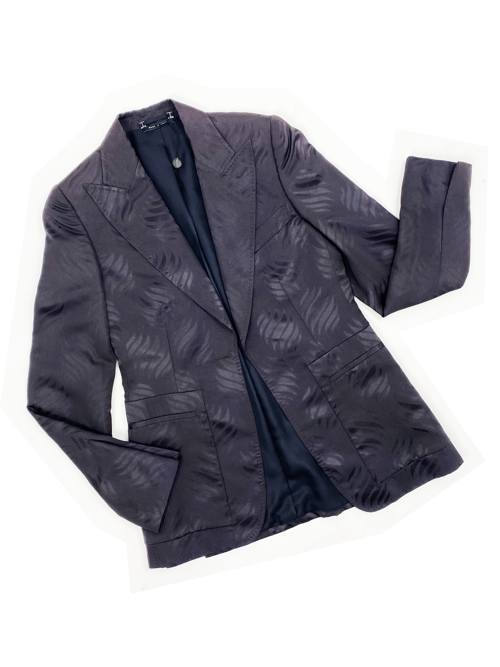 Gucci F/W 2002 brown silk pattern blazer — JAMES VELORIA
