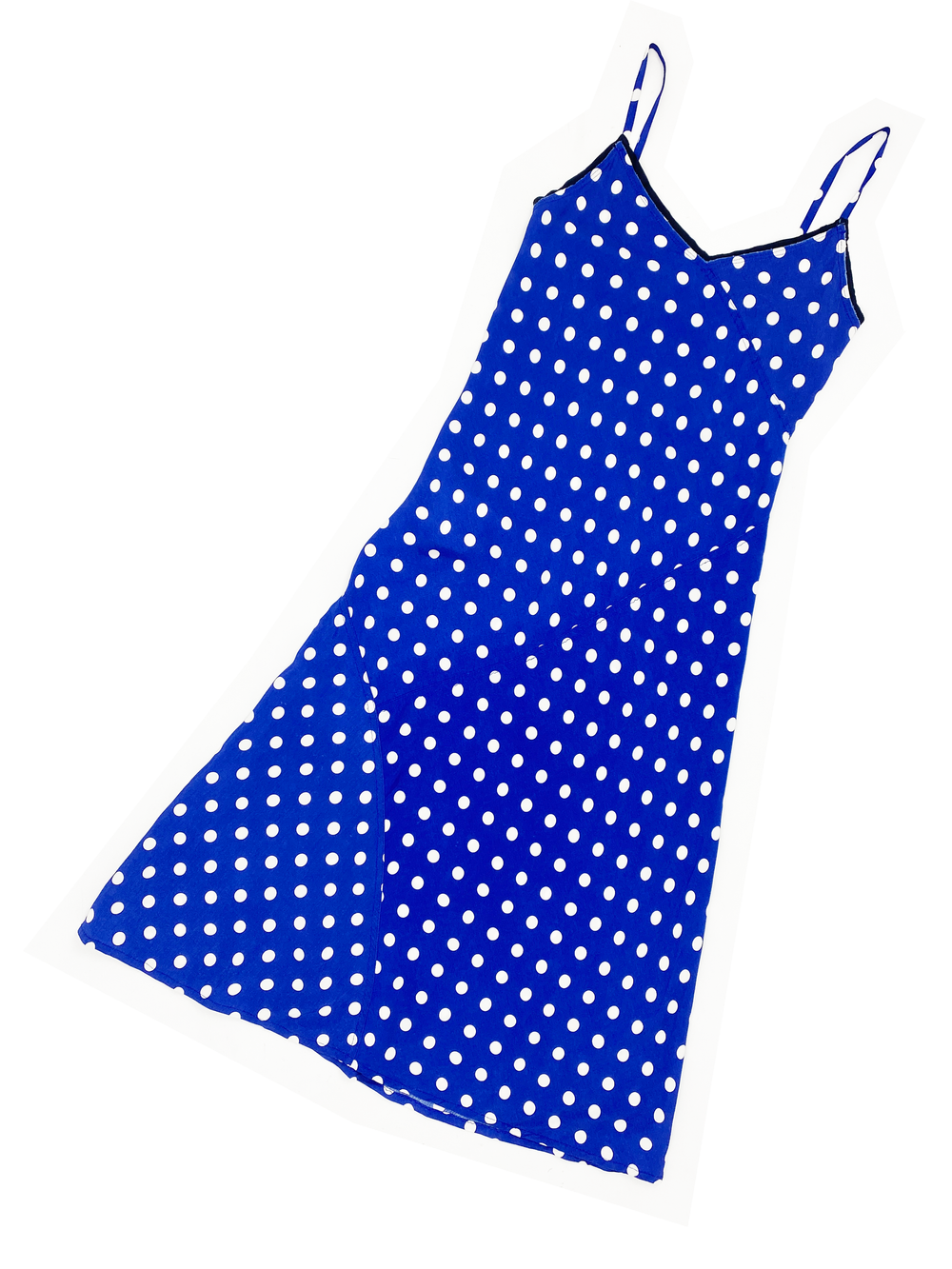 Comme des Garcons 2004 blue polka dot slip dress  JAMES VELORIA