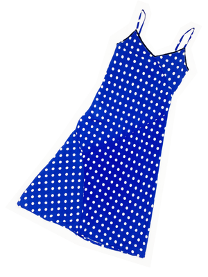 Comme des Garcons 2004 blue polka dot slip dress — JAMES VELORIA