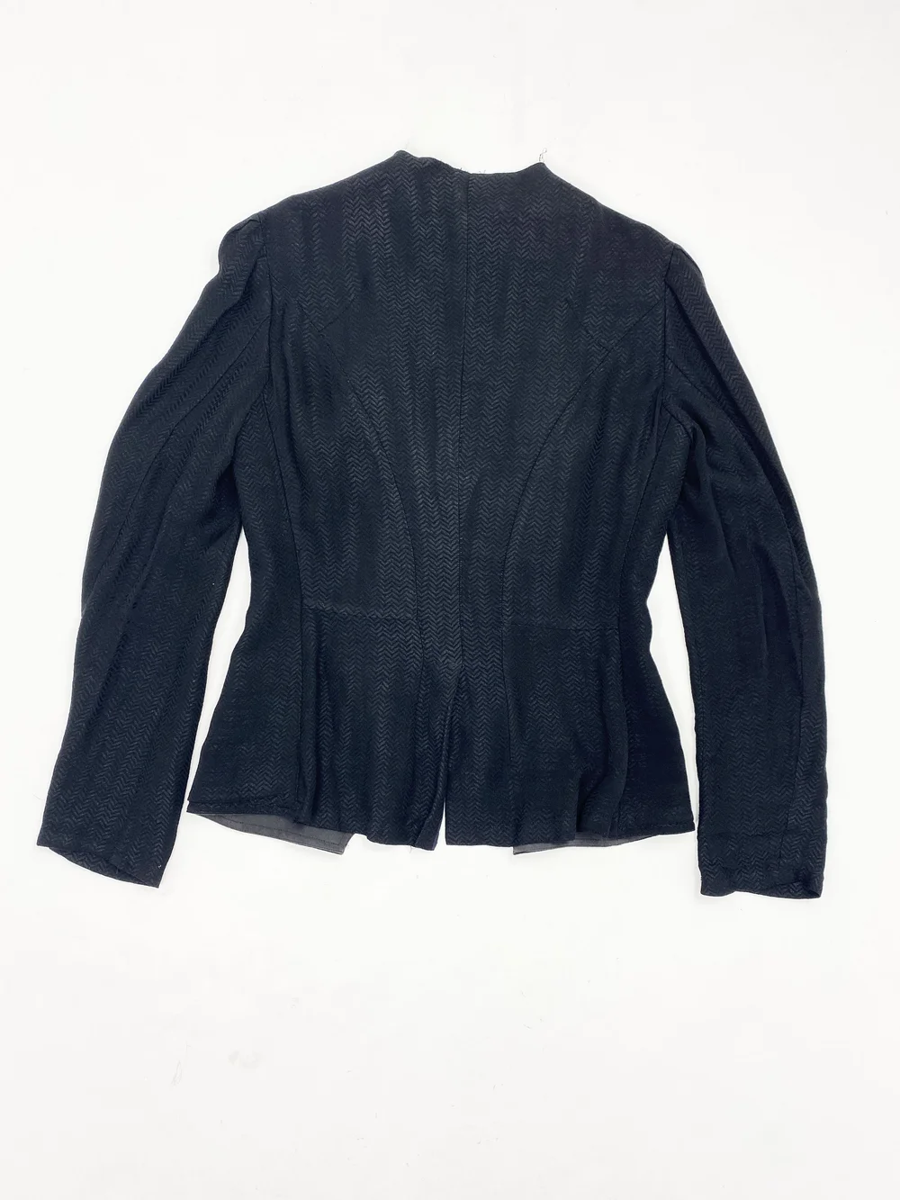 Yohji Yamamoto 90s chevron jacket with boning — JAMES VELORIA