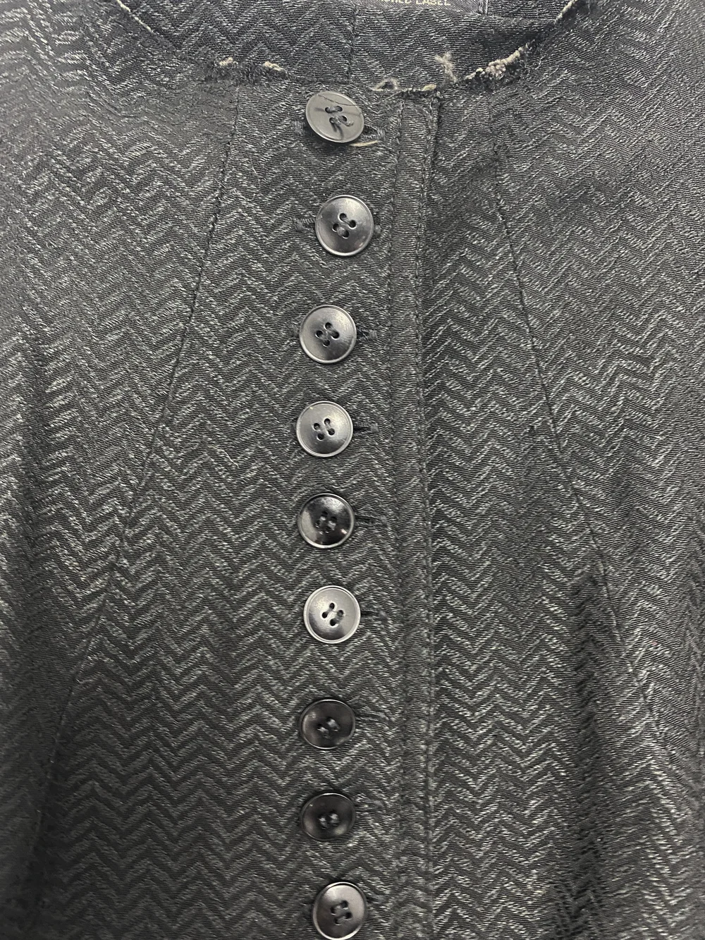Yohji Yamamoto 90s chevron jacket with boning — JAMES VELORIA