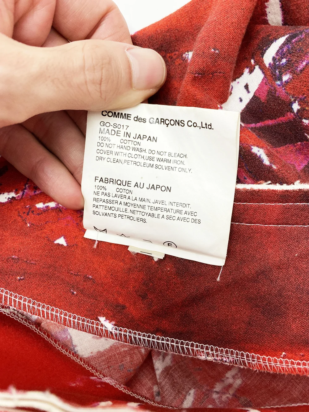 Comme des Garcons S/S 2015 red printed circle skirt — JAMES VELORIA