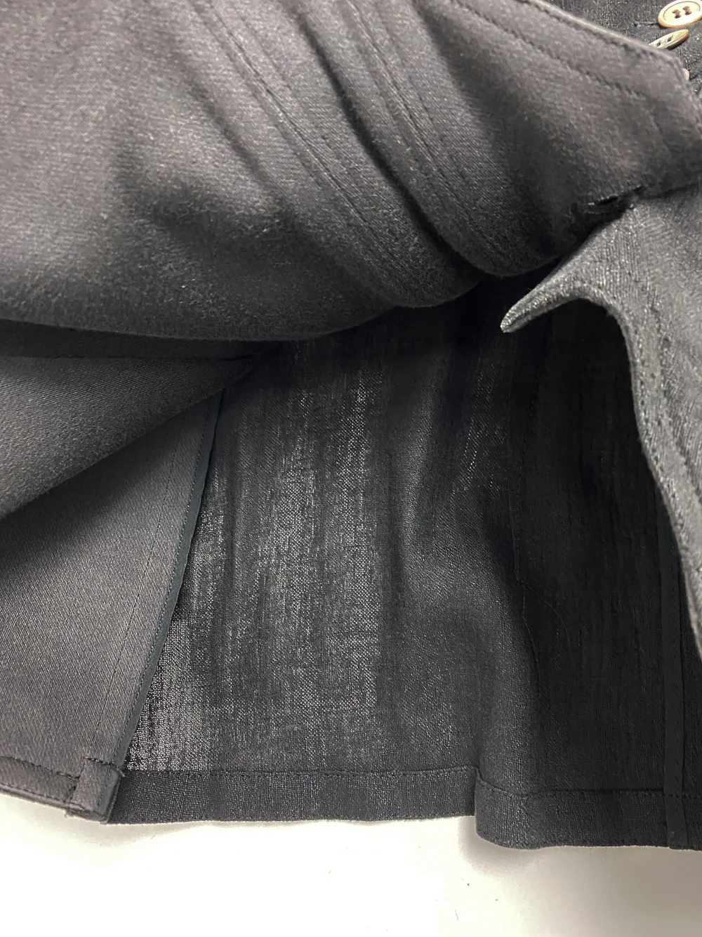 Yohji Yamamoto 90s linen jacket with boning — JAMES VELORIA