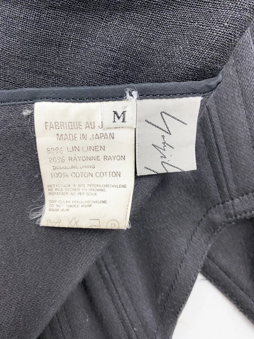 Yohji Yamamoto 90s linen jacket with boning — JAMES VELORIA