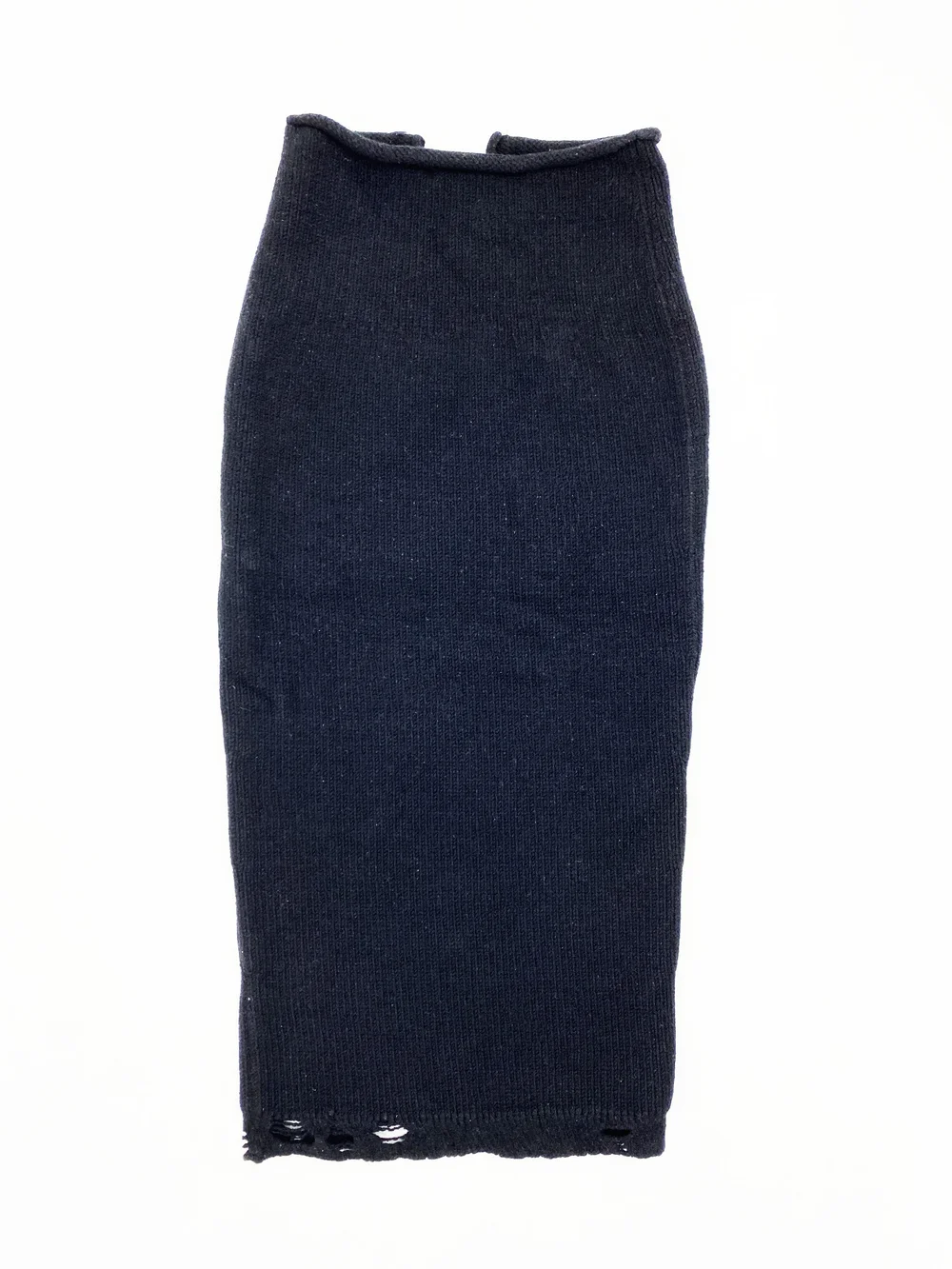 スカート Yohji Yamamoto 90s Wool Knit Skirt Yohji Yamamoto 90s knit skirt with cleft waistband — JAMES