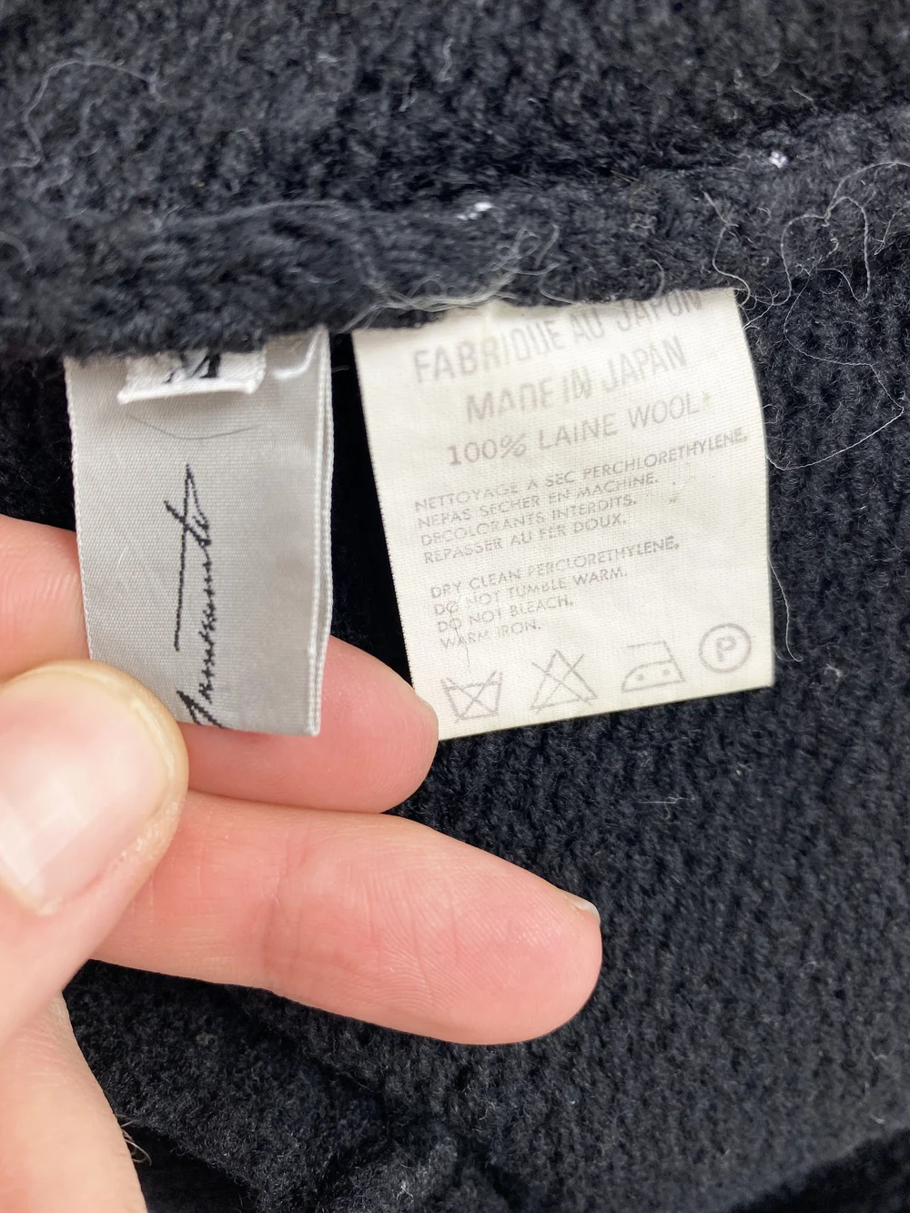 Yohji Yamamoto 90s knit skirt with cleft waistband — JAMES VELORIA