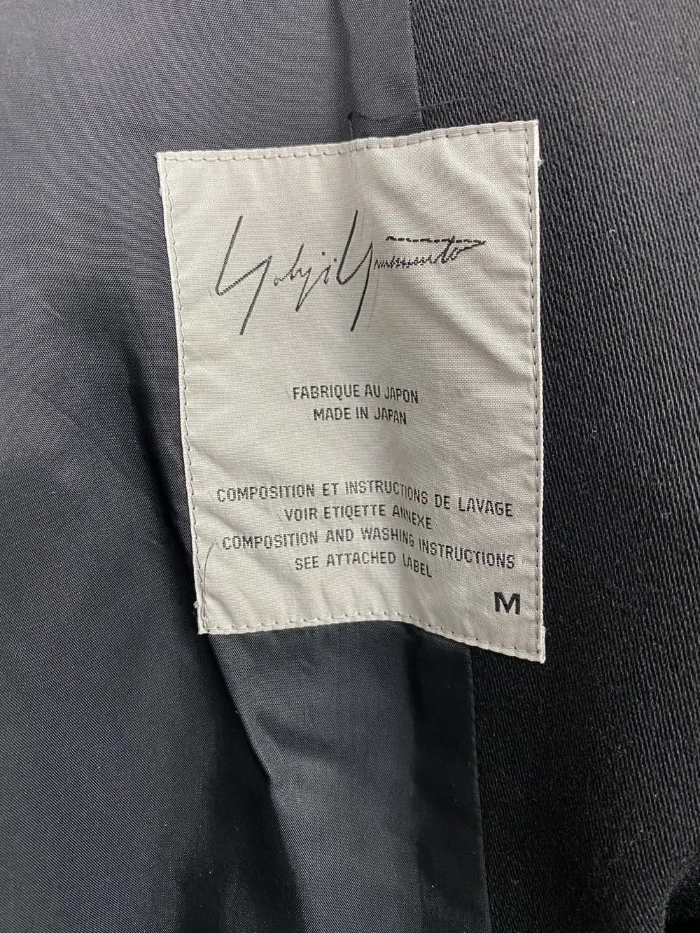 Yohji Yamamoto 90s wrap front coat — JAMES VELORIA