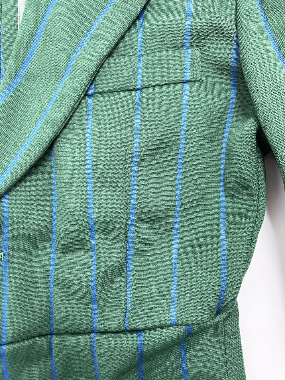 Comme des Garcons Homme Plus S/S 2003 green striped tail Comme des Garcons Homme Plus S/S 2003 green striped tail