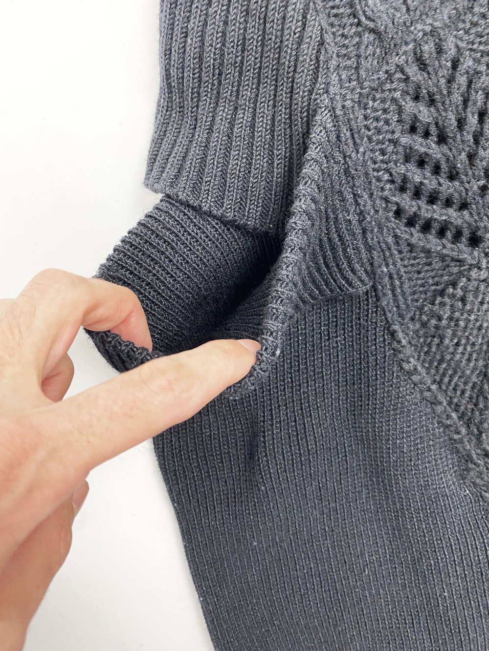 Yohji Yamamoto 90s mixed knit dress — JAMES VELORIA Yohji Yamamoto 90s mixed knit dress — JAMES VELORIA