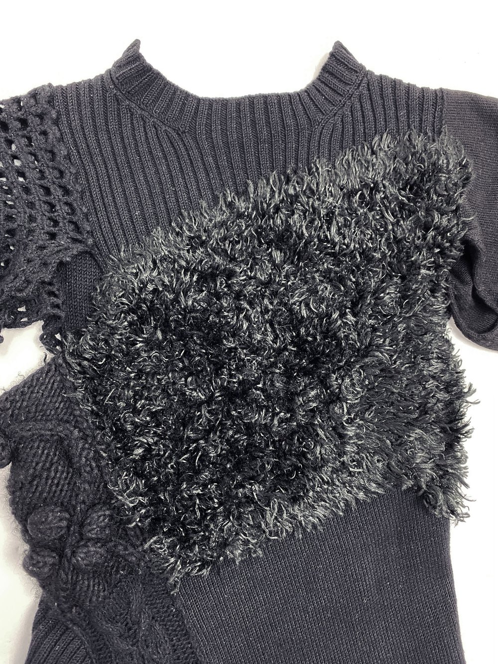 Yohji Yamamoto 90s mixed knit dress — JAMES VELORIA Yohji Yamamoto 90s mixed knit dress — JAMES VELORIA
