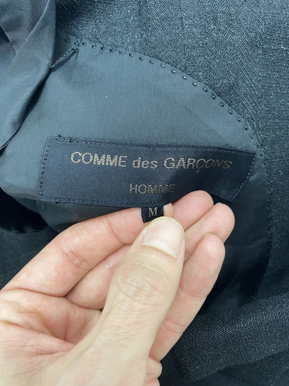 Comme des Garcons Homme 80s striped wool suit — JAMES VELORIA
