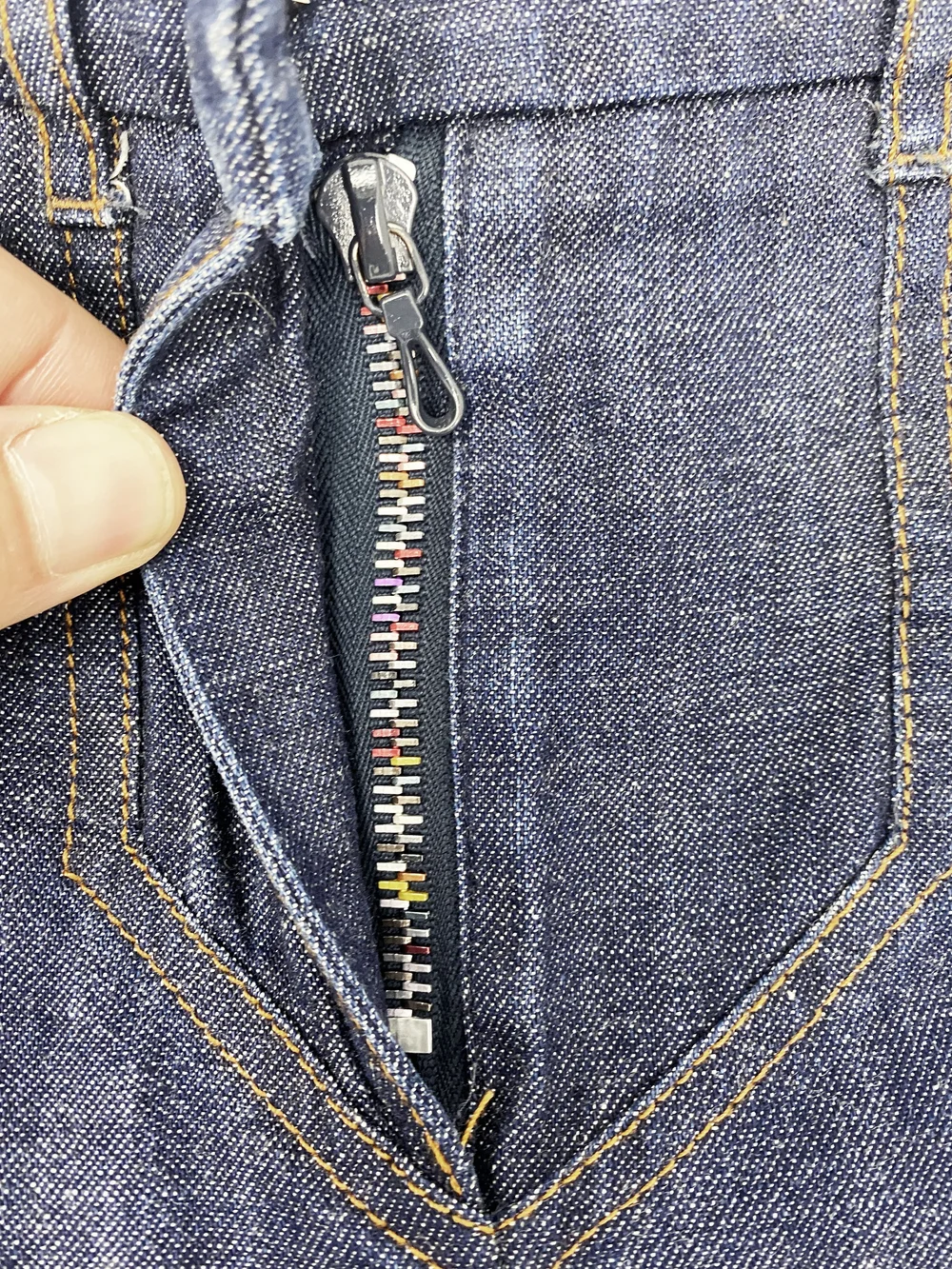 Chloe S/S 2001 rainbow zipper blue jeans — JAMES VELORIA