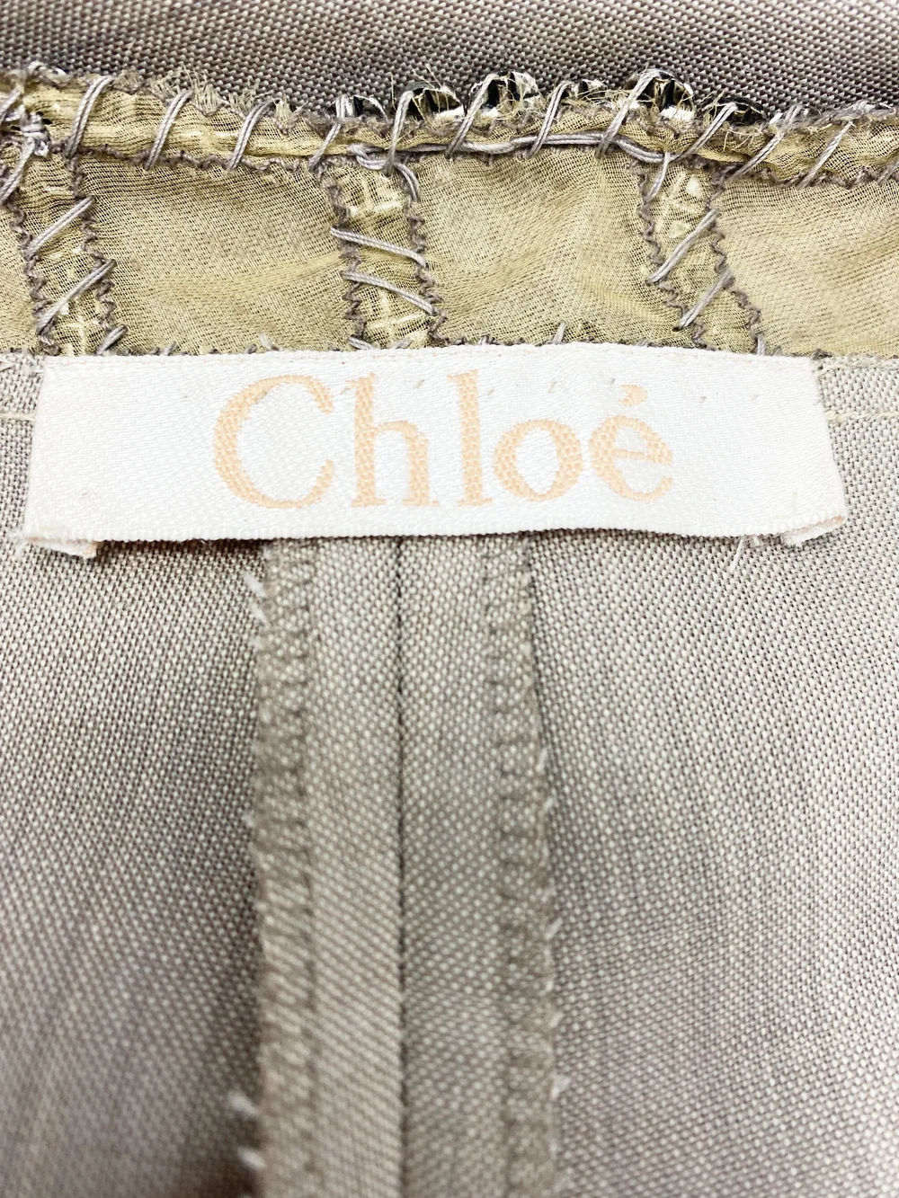 Chloe ロコハッチフレアシンス CH25SDP16153 402 Chloe F/W 2000 rhinestone hip pants — JAMES VELORIA