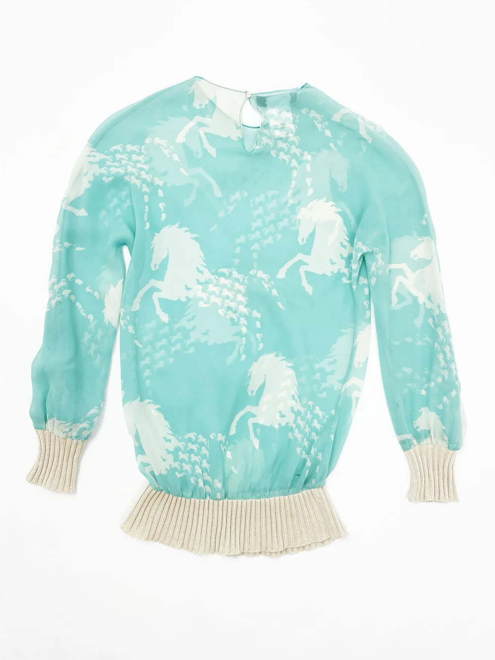 Chloe S/S 2001 horse print silk top — JAMES VELORIA