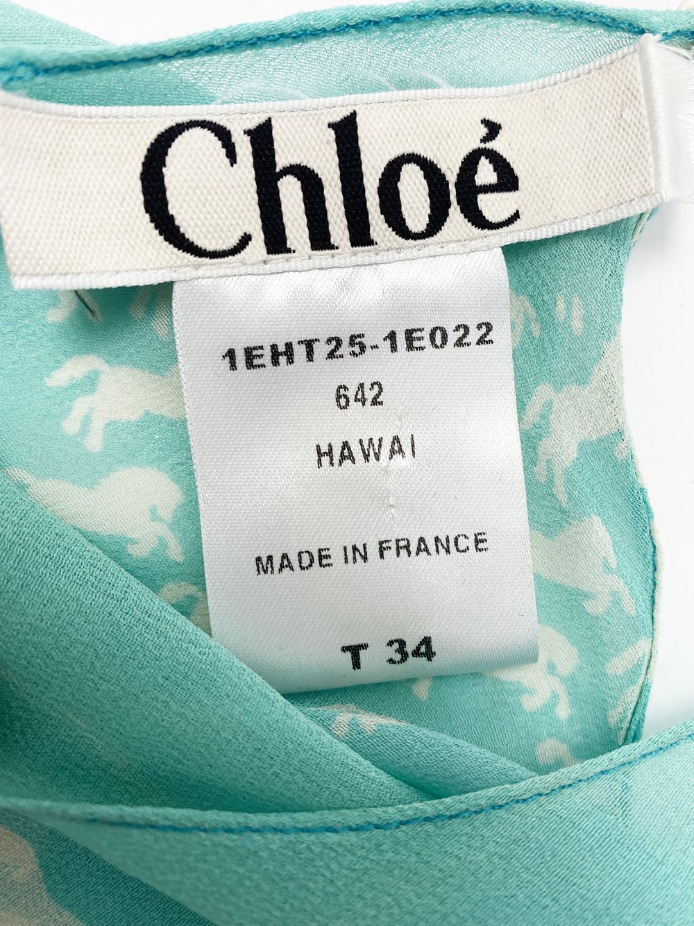 Chloe S/S 2001 horse print silk top — JAMES VELORIA