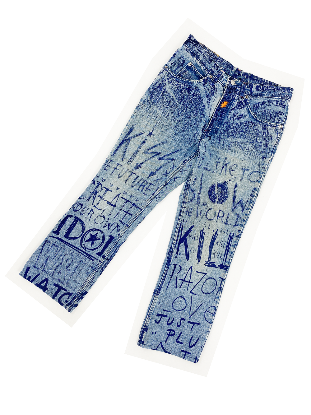 AW1997 W.&L.T. Graffiti Denim Pants 希少。