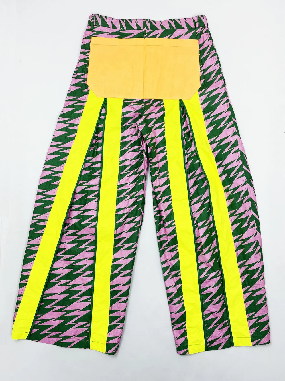 Walter Van Beirendonck S/S 2021 pink and green zip pants