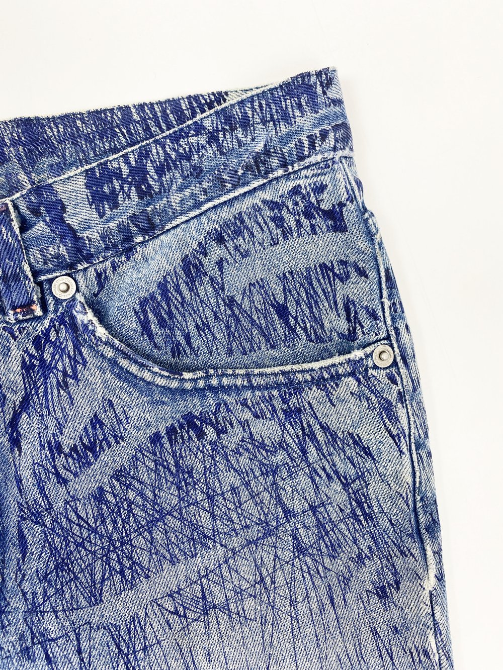 Wild & Lethal Print 90s graffiti print jeans — JAMES VELORIA Wild & Lethal Print 90s graffiti print jeans — JAMES VELORIA