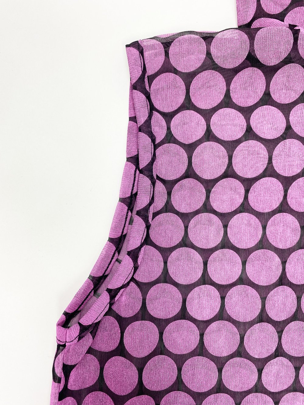 Wild & Lethal Trash 90s polka hooded mesh top — JAMES VELORIA