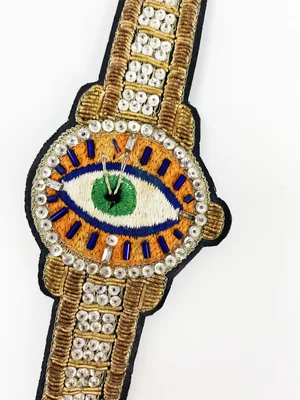 Walter Van Beirendonck embroidered watch bracelet — JAMES VELORIA