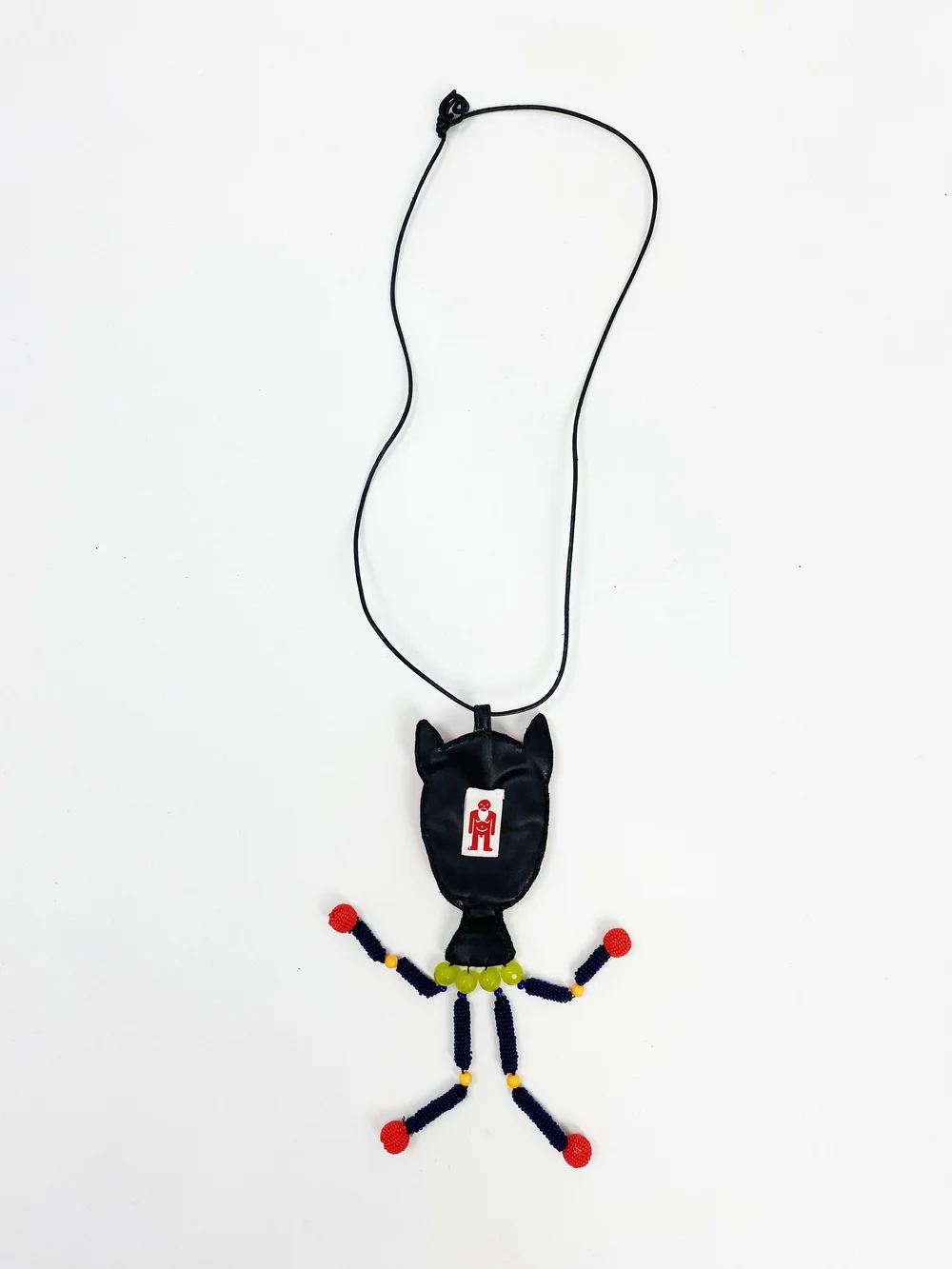 Walter Van Beirendonck beaded red devil necklace — JAMES VELORIA