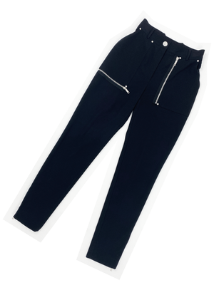 Celine F/W 2003 black zipper pants — JAMES VELORIA