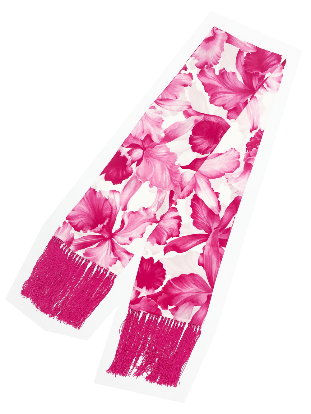 Celine White Lace-Trim Floral Scarf/handkerchief with Pink & Purple Accent Vintage Celine Fabric - Etsy main image 2