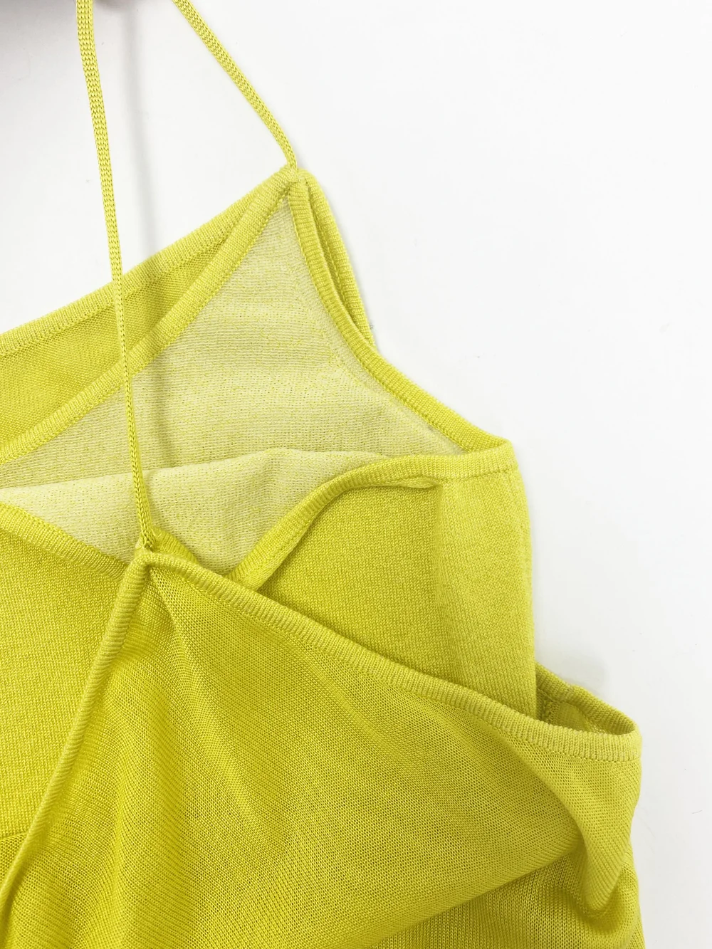 Celine yellow layered silk tank — JAMES VELORIA