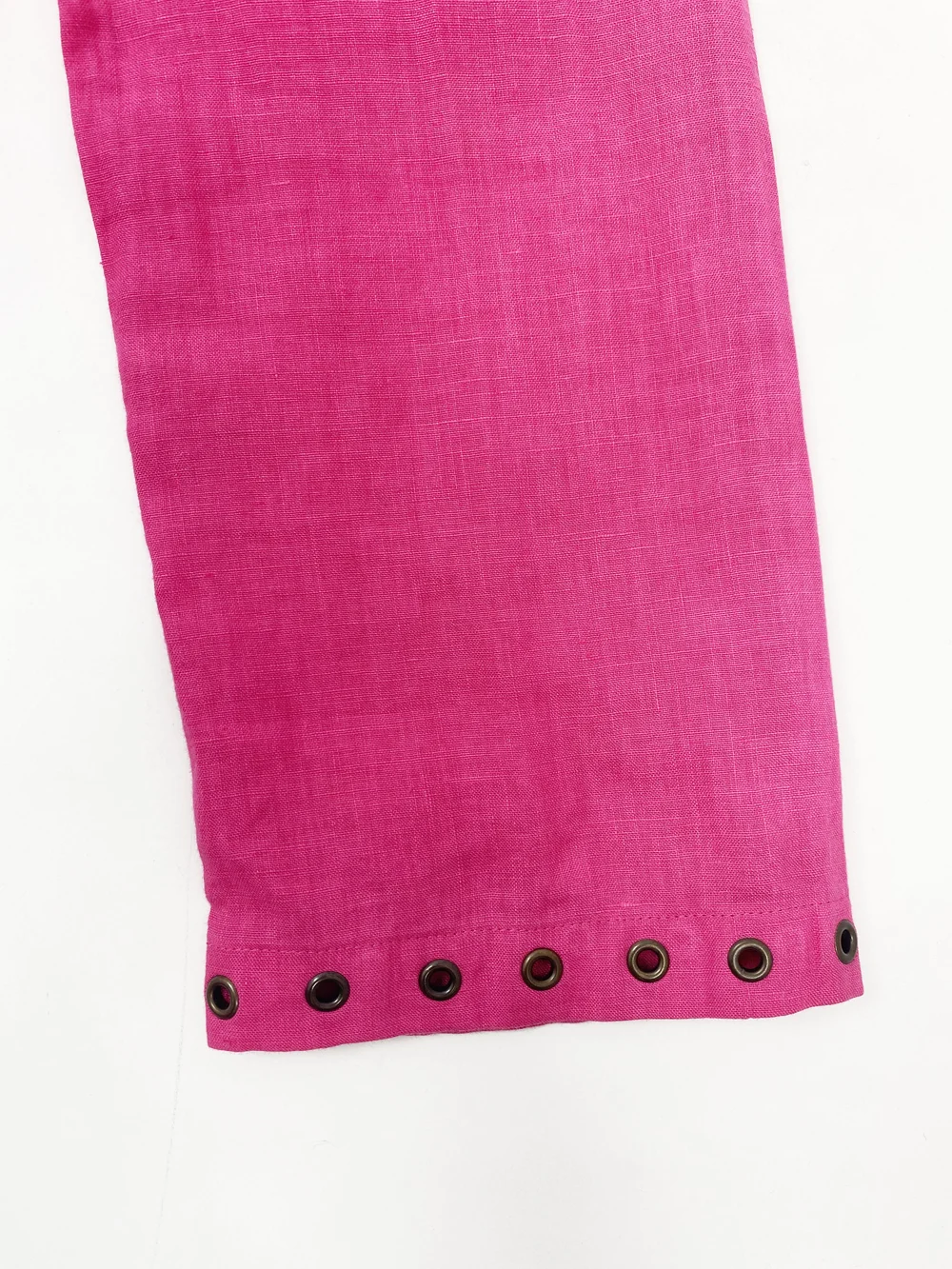 Celine S/S 2003 pink linen grommet tunic — JAMES VELORIA