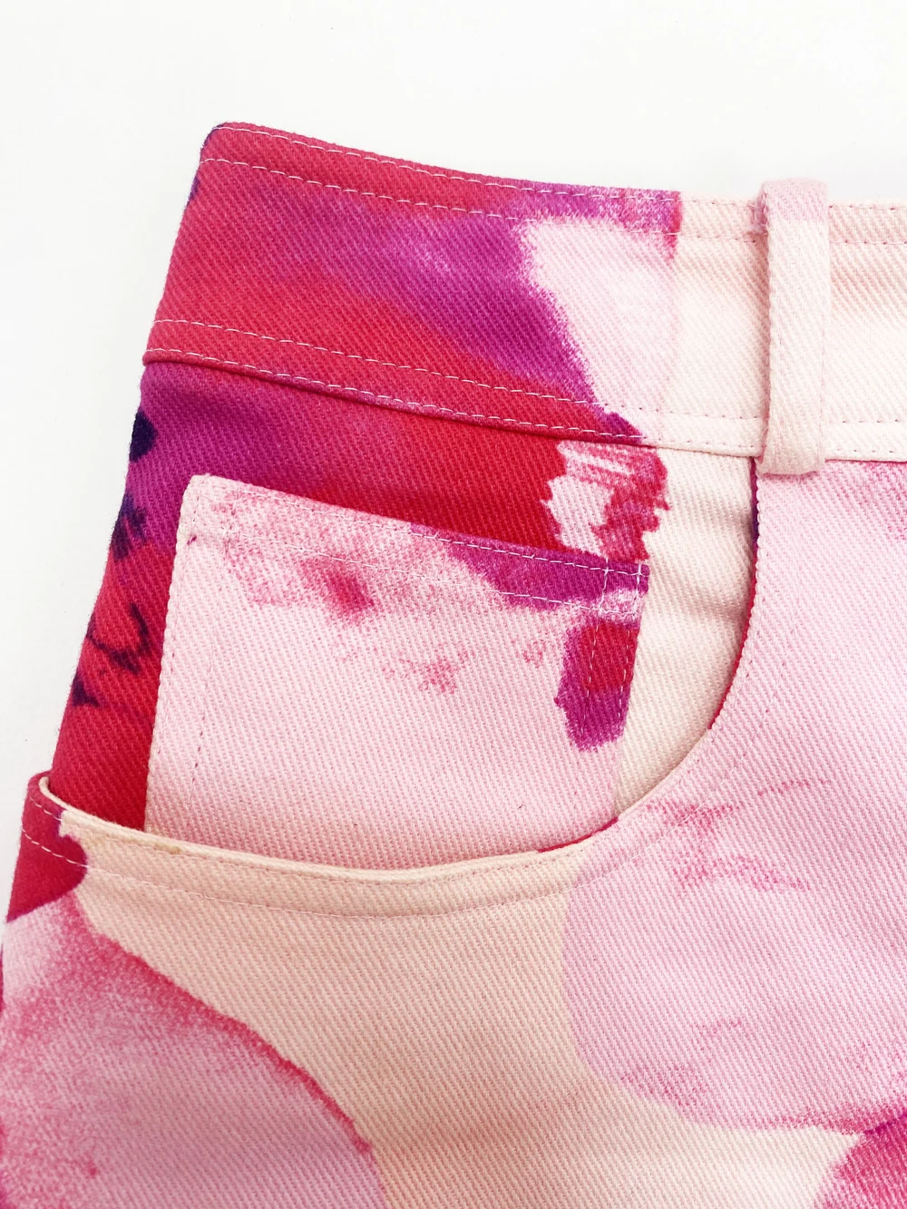 Celine poppy print tie dye print skirt — JAMES VELORIA