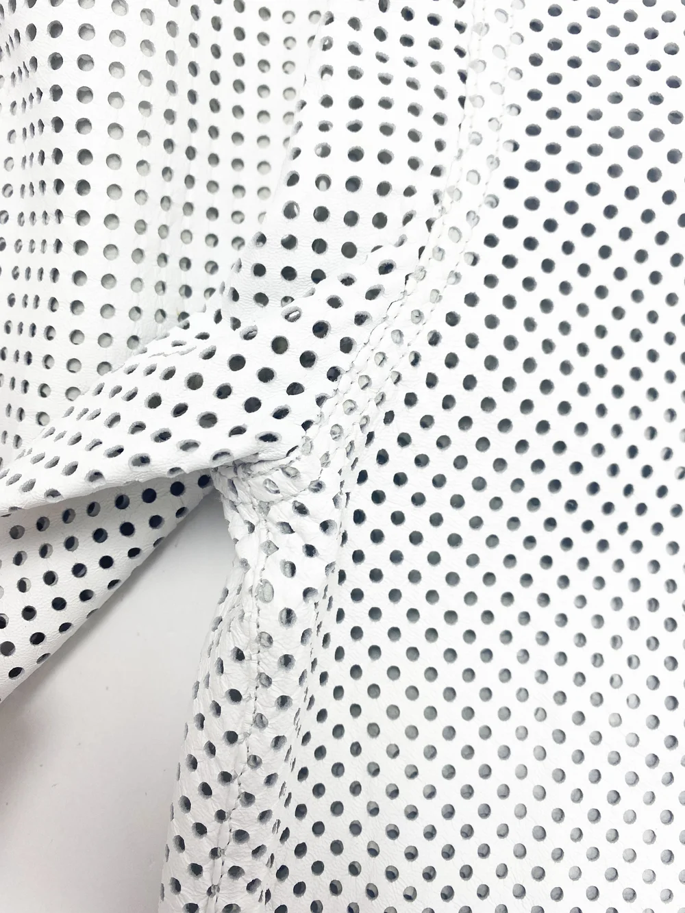 Celine S/S 2000 white perforated leather top — JAMES VELORIA