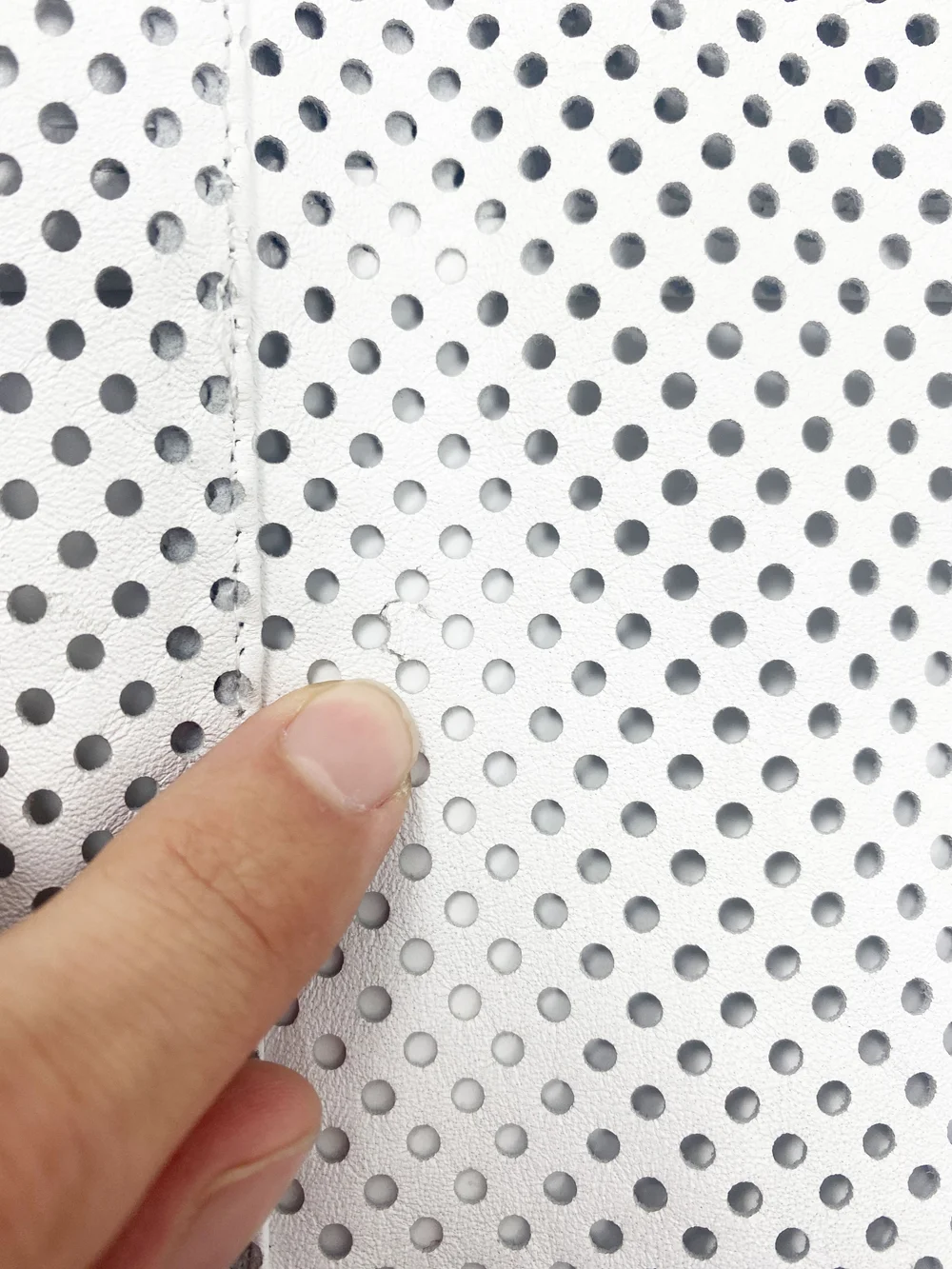 Celine S/S 2000 white perforated leather top — JAMES VELORIA