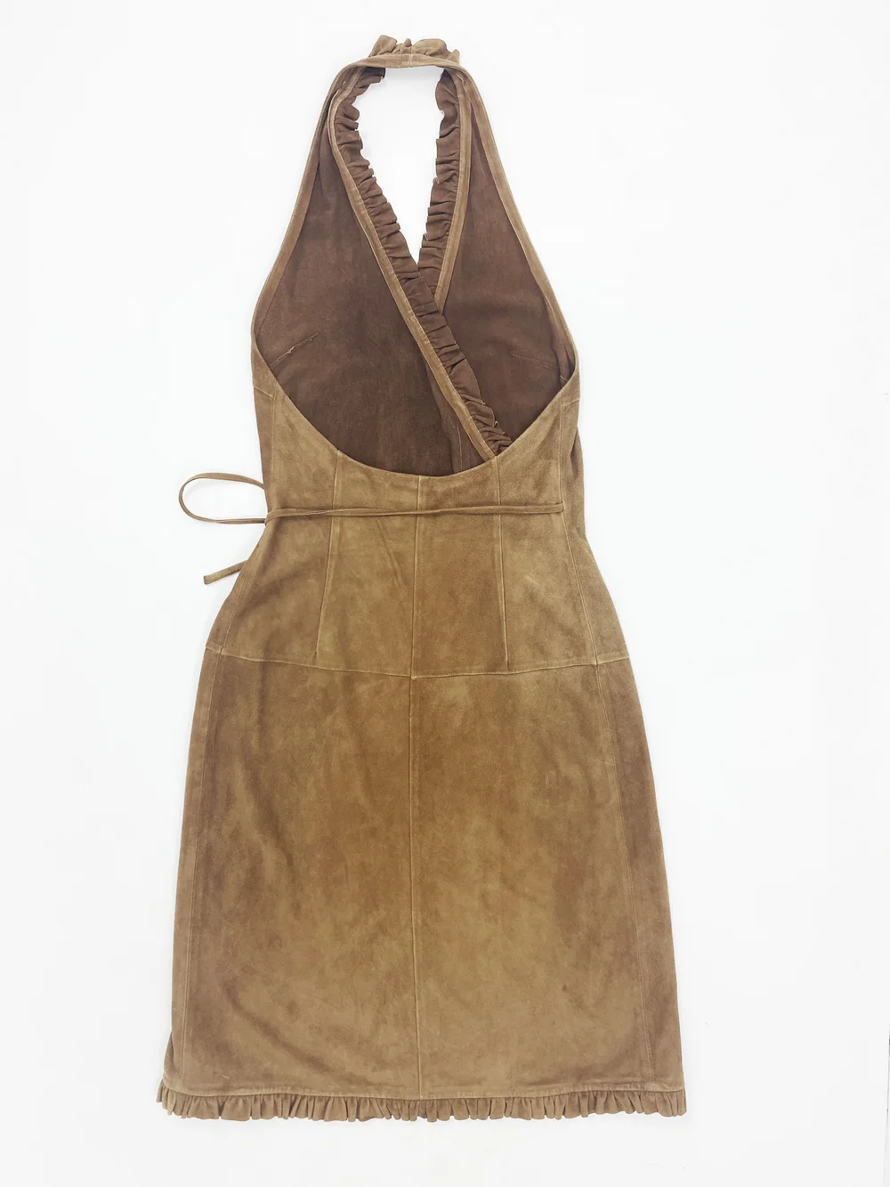princess polly baby blue dress Celine S/S 2002 suede wrap dress — JAMES VELORIA