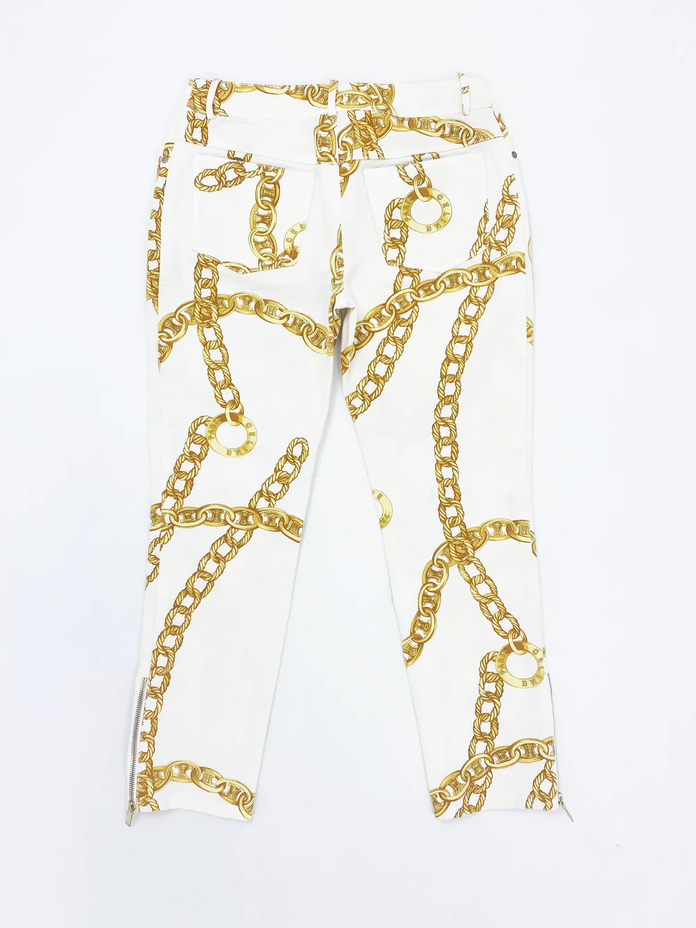 Celine S/S 2004 gold chain print pants — JAMES VELORIA