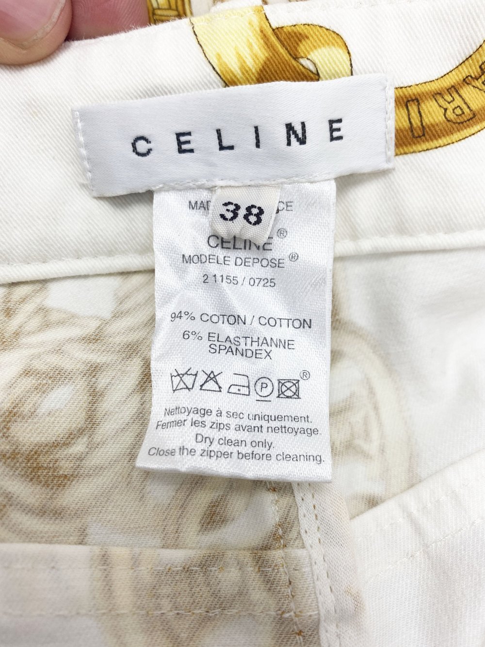 Celine S/S 2004 gold chain print pants — JAMES VELORIA