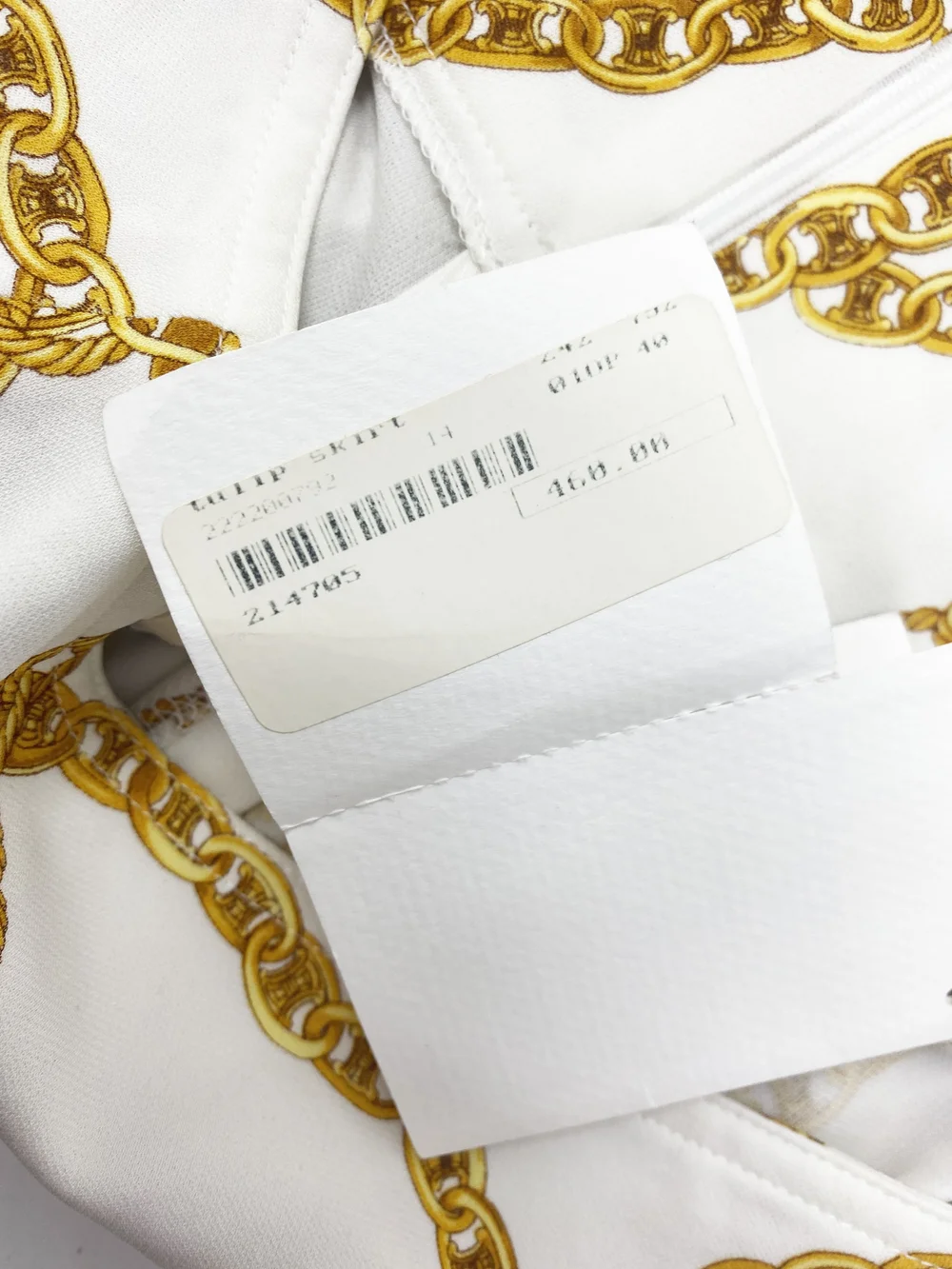 Celine S/S 2004 gold chain print wrap skirt — JAMES VELORIA